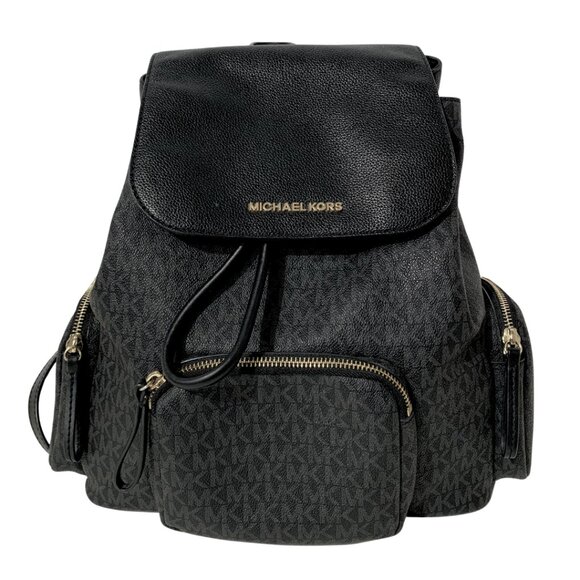 Michael Kors Black Monogram Backpack - Picture 1 of 3